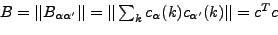 \begin{displaymath}
\tilde{o}^{\mbox{\rm\scriptsize {eff}}} = B^{-1}a=(c^T c)^{-1} c^T \delta O.
\end{displaymath}