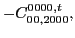 $\displaystyle -C_{00,2000}^{0000,t},$