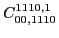 $\displaystyle C_{00,1110}^{1110,1}$