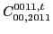 $\displaystyle C_{00,2011}^{0011,t}$