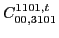 $\displaystyle C_{00,3101}^{1101,t}$