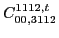 $\displaystyle C_{00,3112}^{1112,t}$