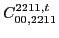 $\displaystyle C_{00,2211}^{2211,t}$