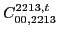 $\displaystyle C_{00,2213}^{2213,t}$