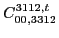 $\displaystyle C_{00,3312}^{3112,t}$