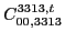 $\displaystyle C_{00,3313}^{3313,t}$