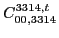 $\displaystyle C_{00,3314}^{3314,t}$