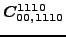 $\displaystyle \bm{C_{00,1110}^{1110}}$