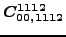 $\displaystyle \bm{C_{00,1112}^{1112}}$