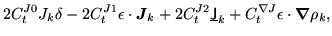 $\displaystyle 2C^{J0}_tJ_k\ofbboxofr {\delta }
- 2C^{J1}_t\epsilon\cdot\mbox{{\...
...fr + C^{\nabla J}_t\epsilon\cdot\mbox{{\boldmath {$\nabla$}}}\rho_k\ofbboxofr ,$