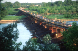 Wooden bridge in Wyszogrd